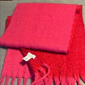 Anthropologie Pink and Red Scarf